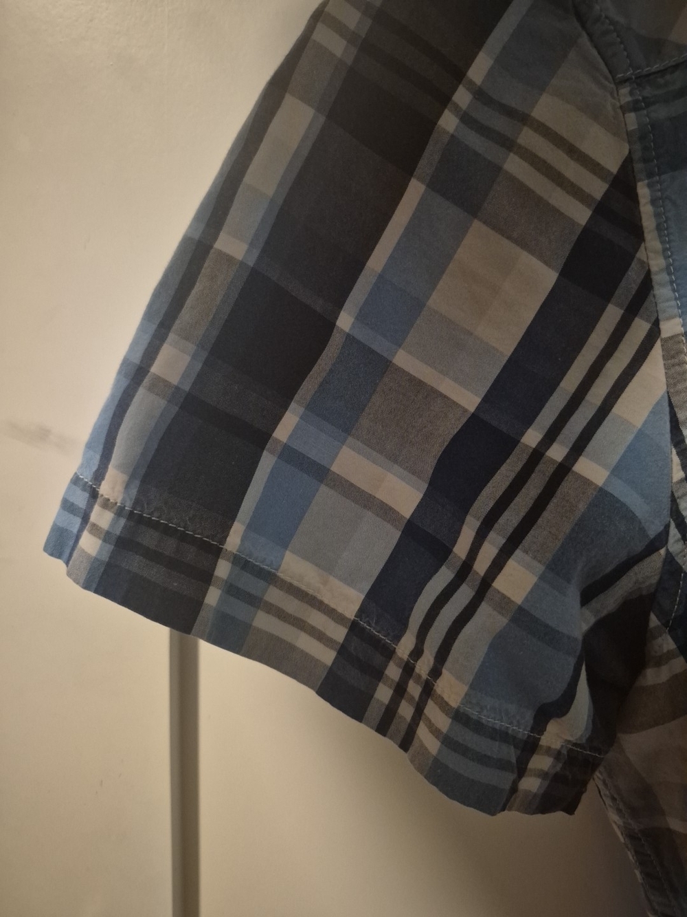 Levi's Short-Sleeve Shirt Mens Western Blue White Plaid Pearl Snap XXL - Picture 5 of 8